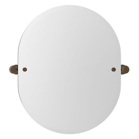 Wall Mounted 24 7/16 Overall Height Oval Mirror In English Bronze